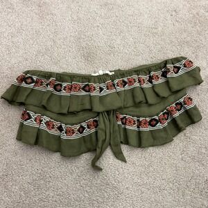 Tularosa Maddie Embroidered Ruffle Bandeau Top Small